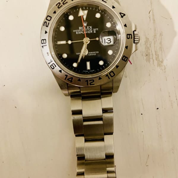 Reference 16570 with black dial sold through Chrono Hunter